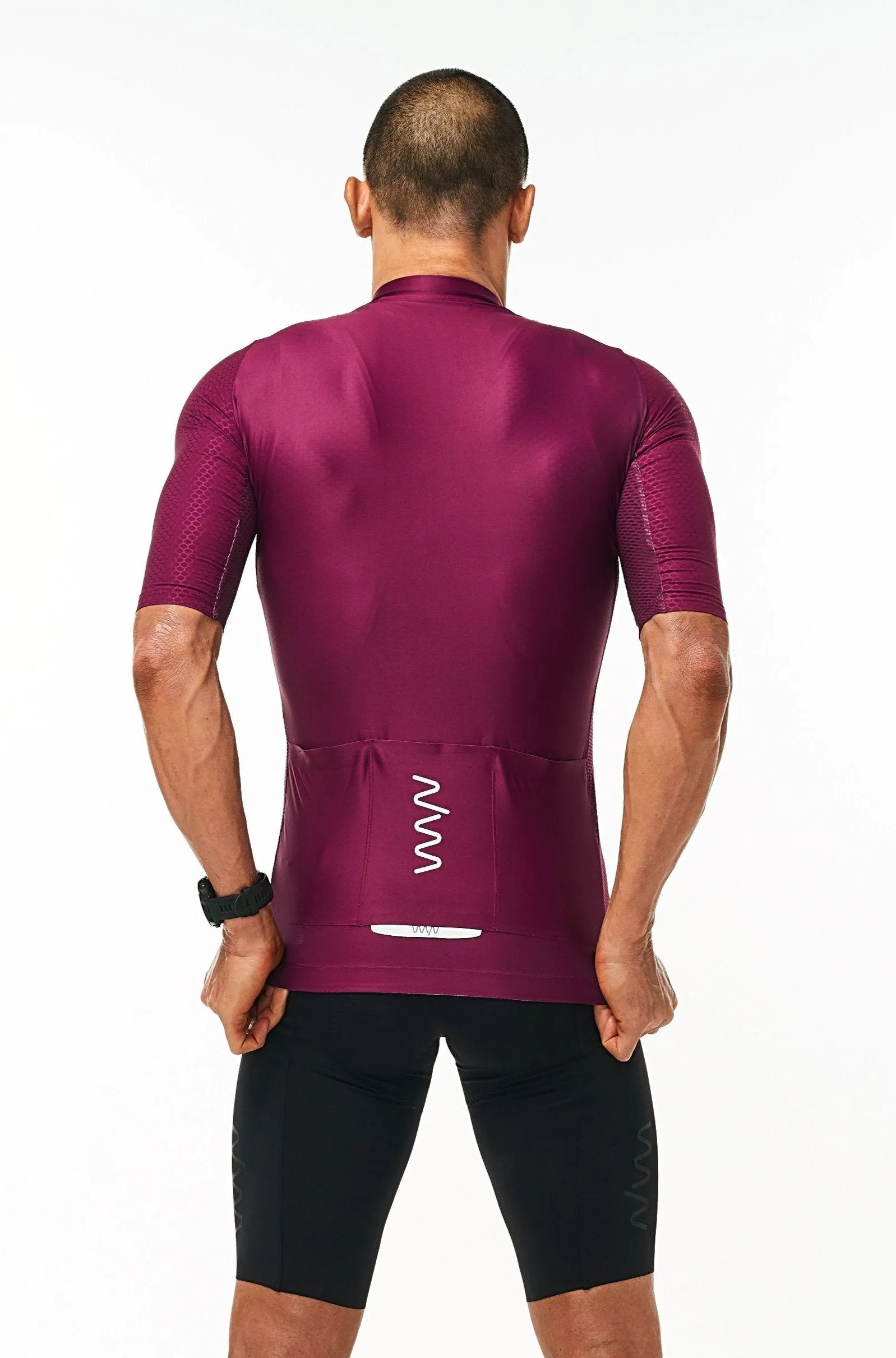 Men's LUCEO Hex Racer Cycling Jersey - Tyrian