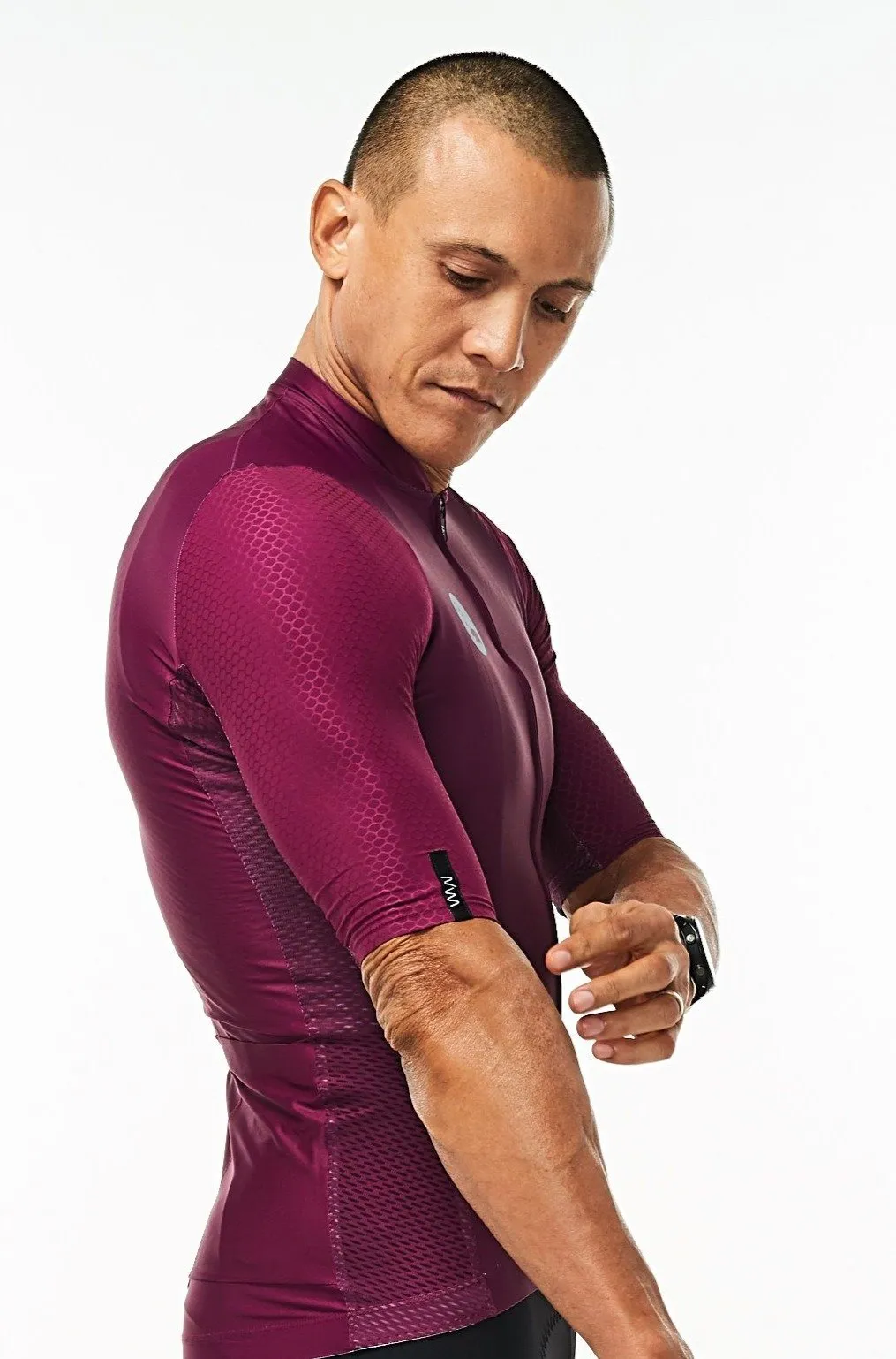 Men's LUCEO Hex Racer Cycling Jersey - Tyrian