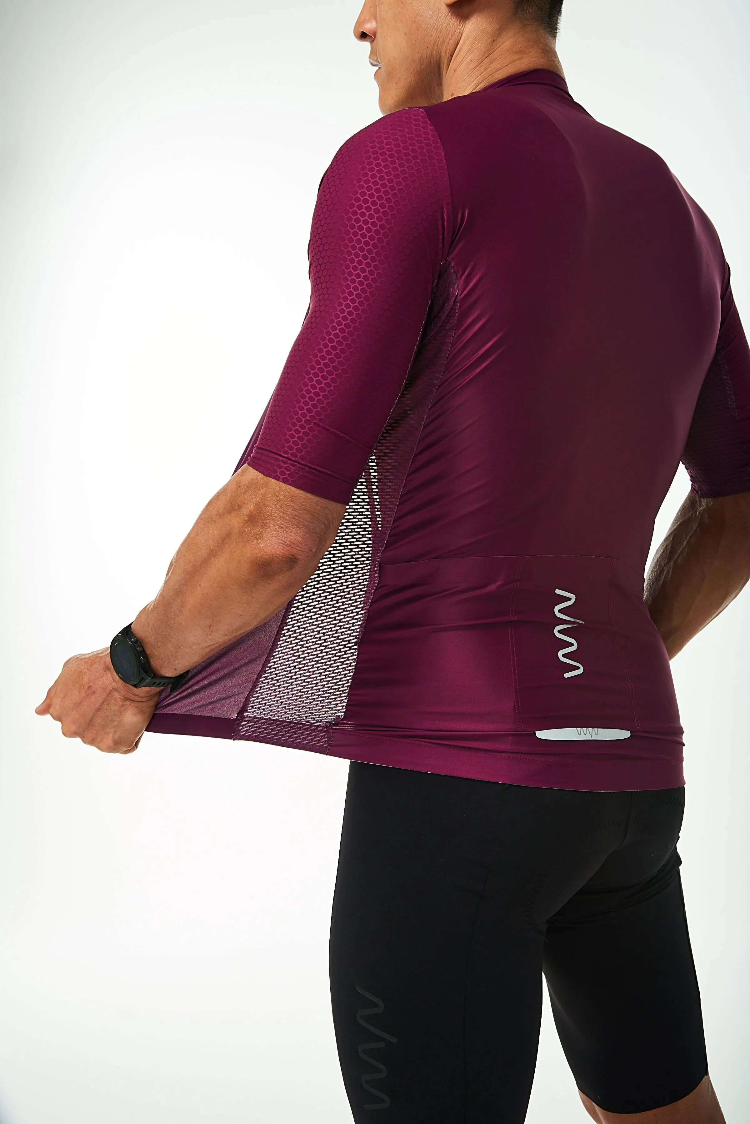 Men's LUCEO Hex Racer Cycling Jersey - Tyrian