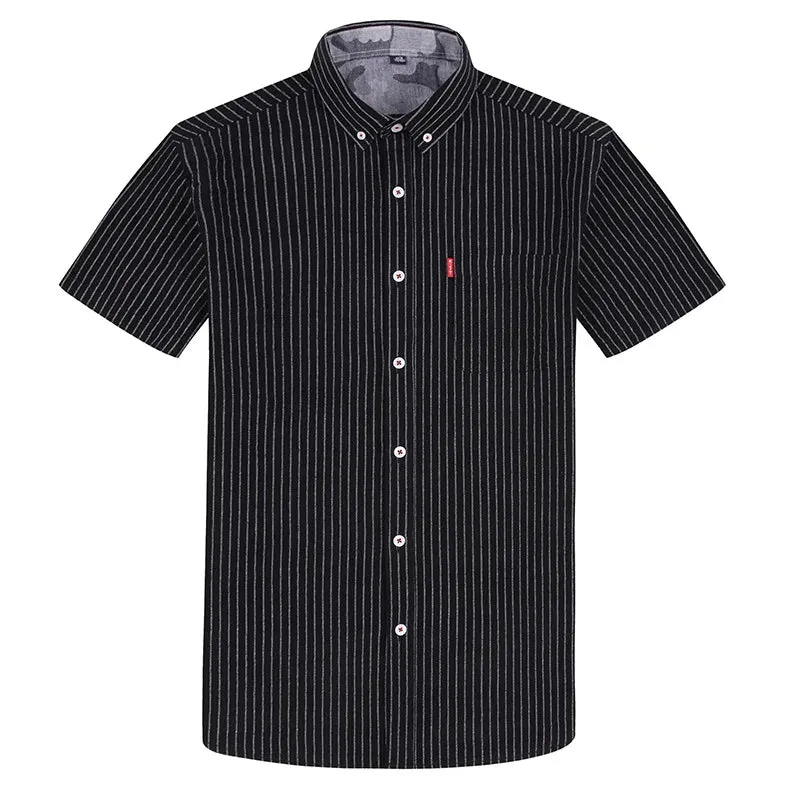 Mens Plaid Cotton Casual Dress Shirts Slim Fit Long Sleeve Button Down