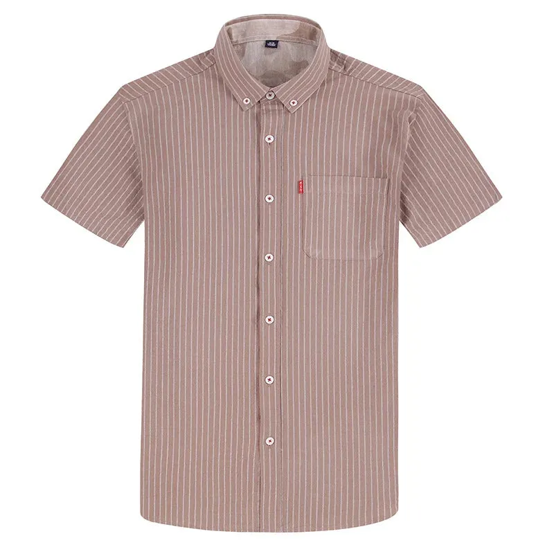 Mens Plaid Cotton Casual Dress Shirts Slim Fit Long Sleeve Button Down