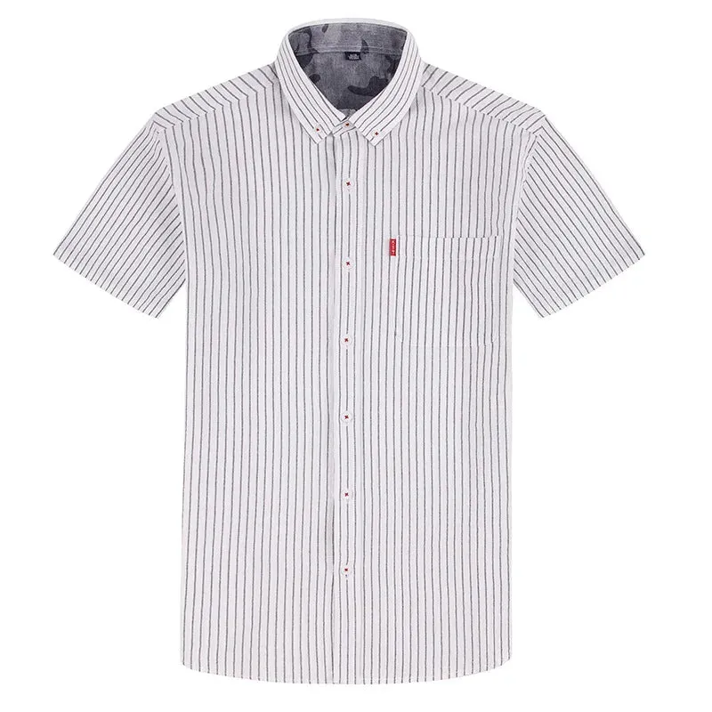 Mens Plaid Cotton Casual Dress Shirts Slim Fit Long Sleeve Button Down