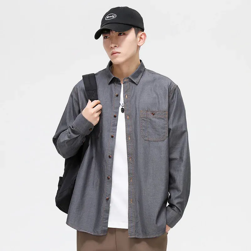 Mens Plaid Cotton Casual Dress Shirts Slim Fit Long Sleeve Button Down