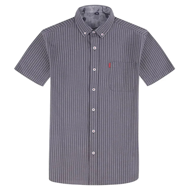 Mens Plaid Cotton Casual Dress Shirts Slim Fit Long Sleeve Button Down