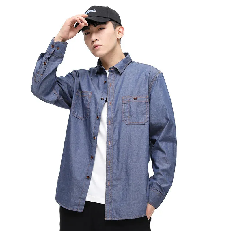 Mens Plaid Cotton Casual Dress Shirts Slim Fit Long Sleeve Button Down