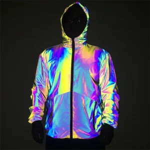 Men's Reflective Hooded Windbreaker