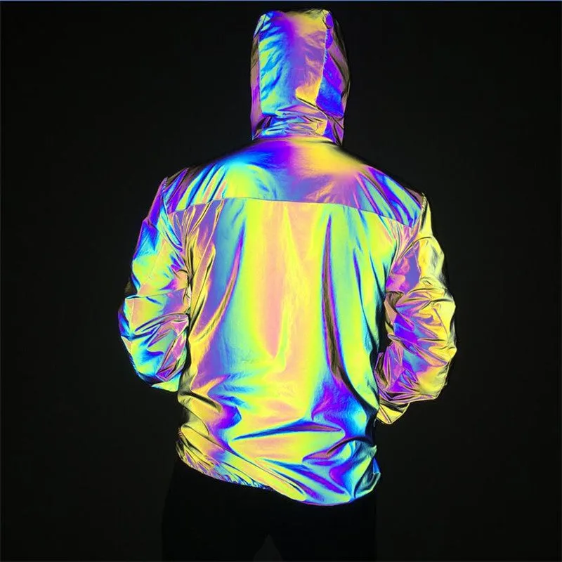 Men's Reflective Hooded Windbreaker
