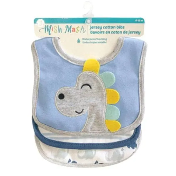 Mish Mash Baby Jersey Cotton Bibs - 3 Pack