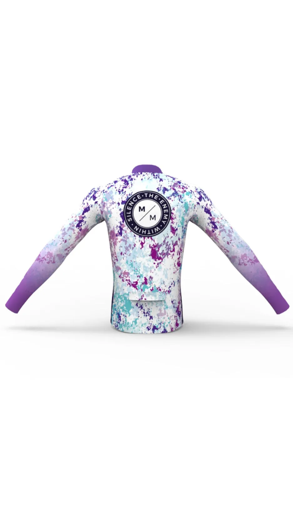 MM Racing - Purple Paint Splash - 1/4 Zip Long Sleeve Running Shirt