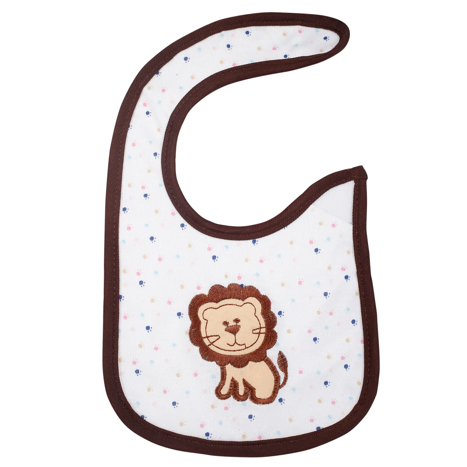 Monkey And Lion Multicolour 3 Pk Bibs