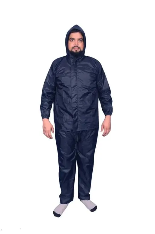 MORATER" Mens Raincoat with Adjustable Hood |Raincoat for Men/Womem | Waterproof Polyester Jacket Pant and Carrying Pouch.