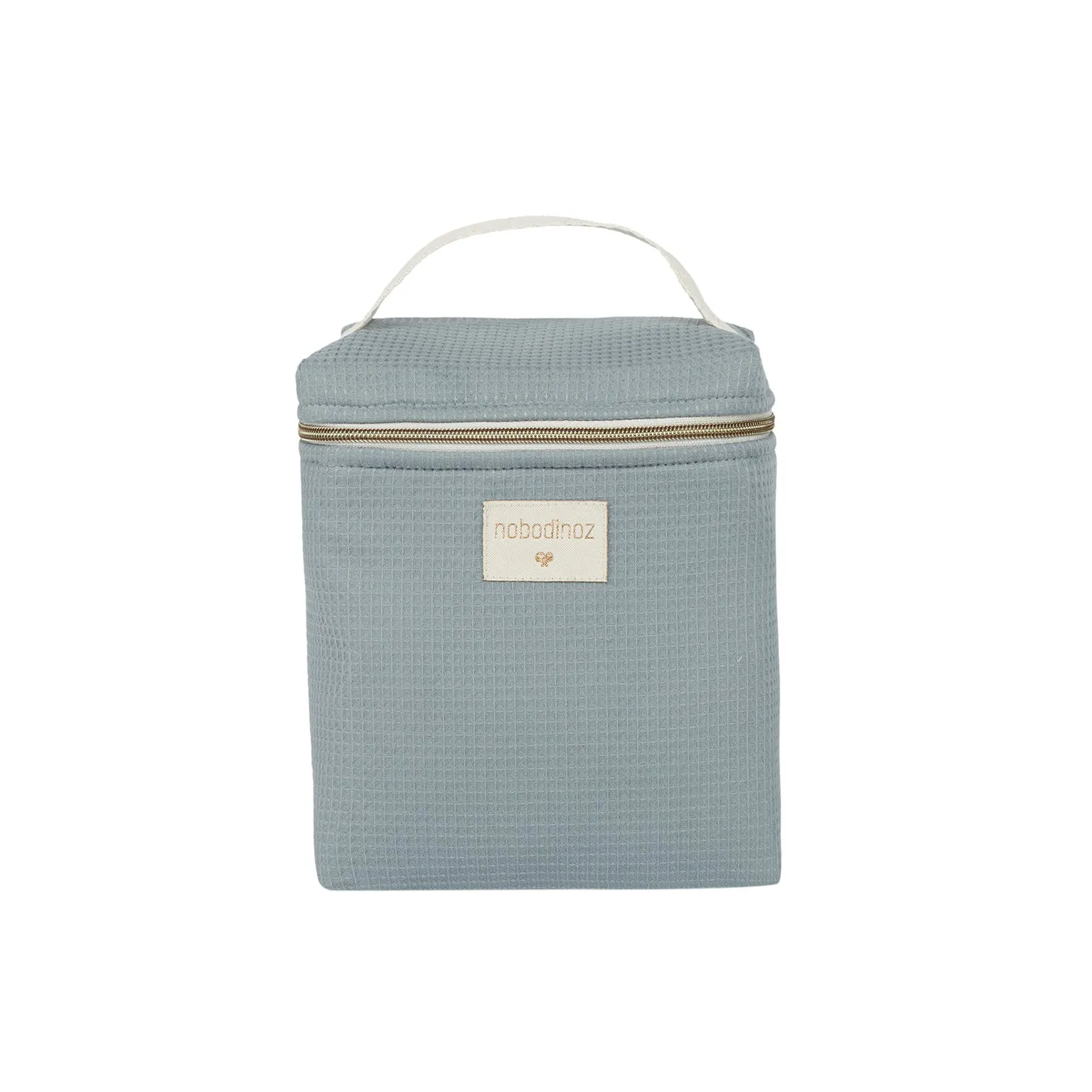 nobodinoz Concerto Insulated Baby Bottle and Lunch Bag Stone Blue