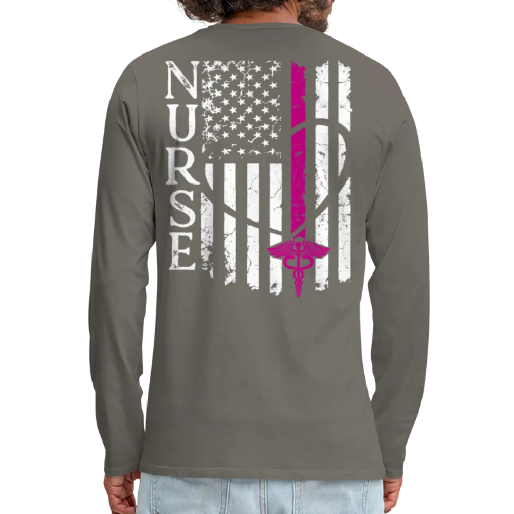 Nurse Flag Men's Premium Long Sleeve T-Shirt (CK1674) Updated 