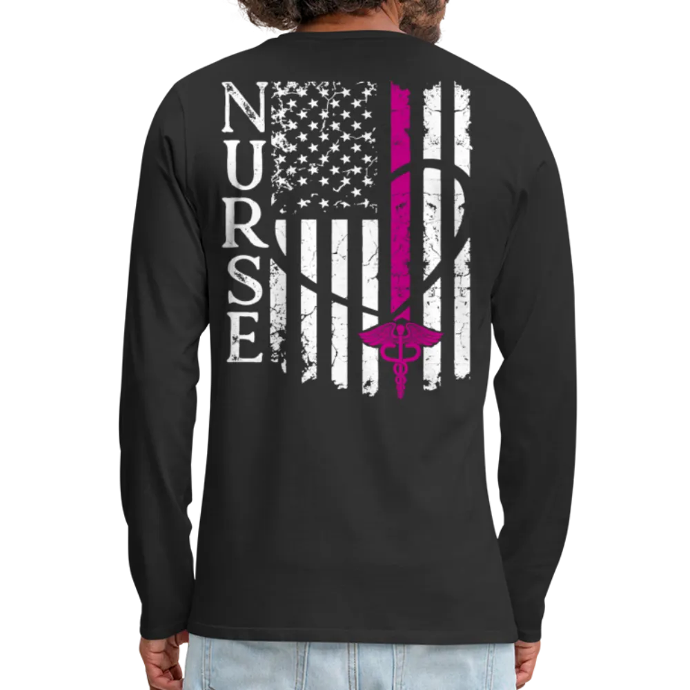 Nurse Flag Men's Premium Long Sleeve T-Shirt (CK1674) Updated 