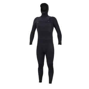 O'Neill Hyperfreak 4/3mm  Chest Zip Hooded Wetsuit - Black