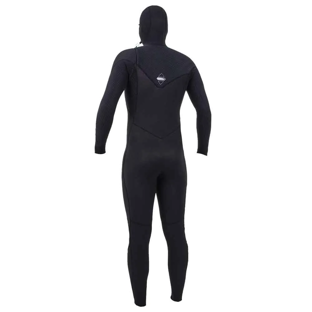 O'Neill Hyperfreak 4/3mm  Chest Zip Hooded Wetsuit - Black