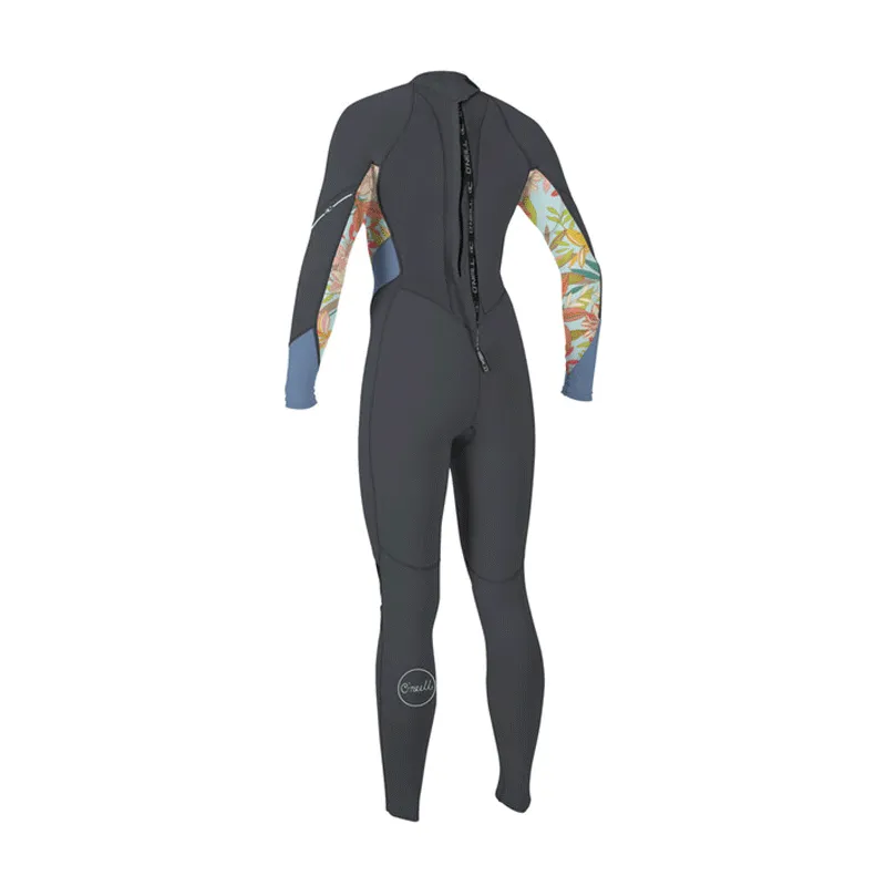 O'neill - Women's Bahia 3/2mm Back Zip Wetsuit - Graphite/Dahlia/Infinity