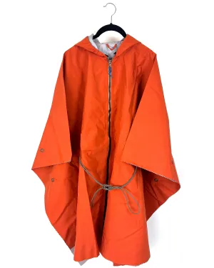 Orange Poncho With Bungee Belt - Size 6/8 and 14/16