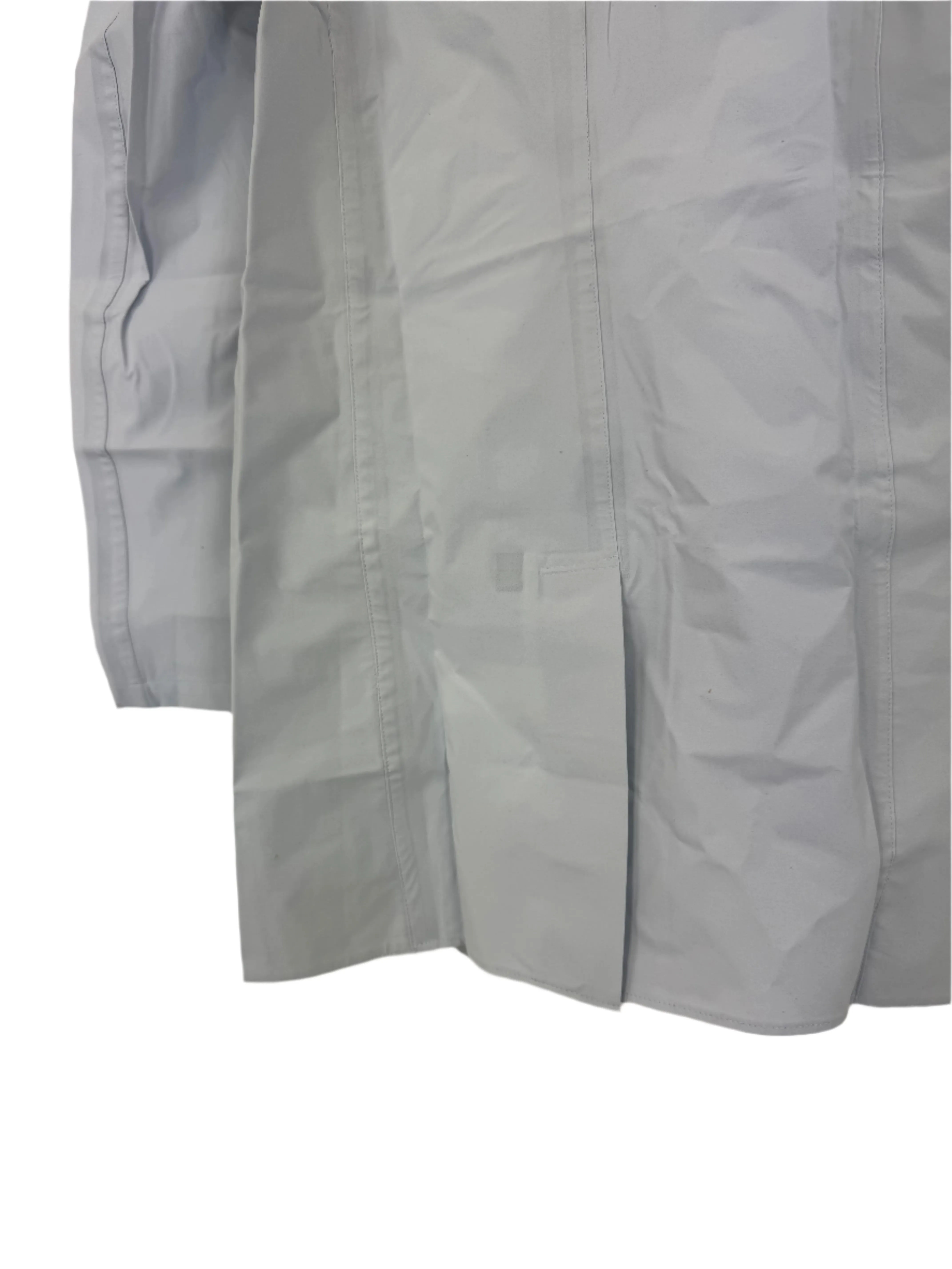 Pale Blue Button Down Raincoat - Size 0 - 6