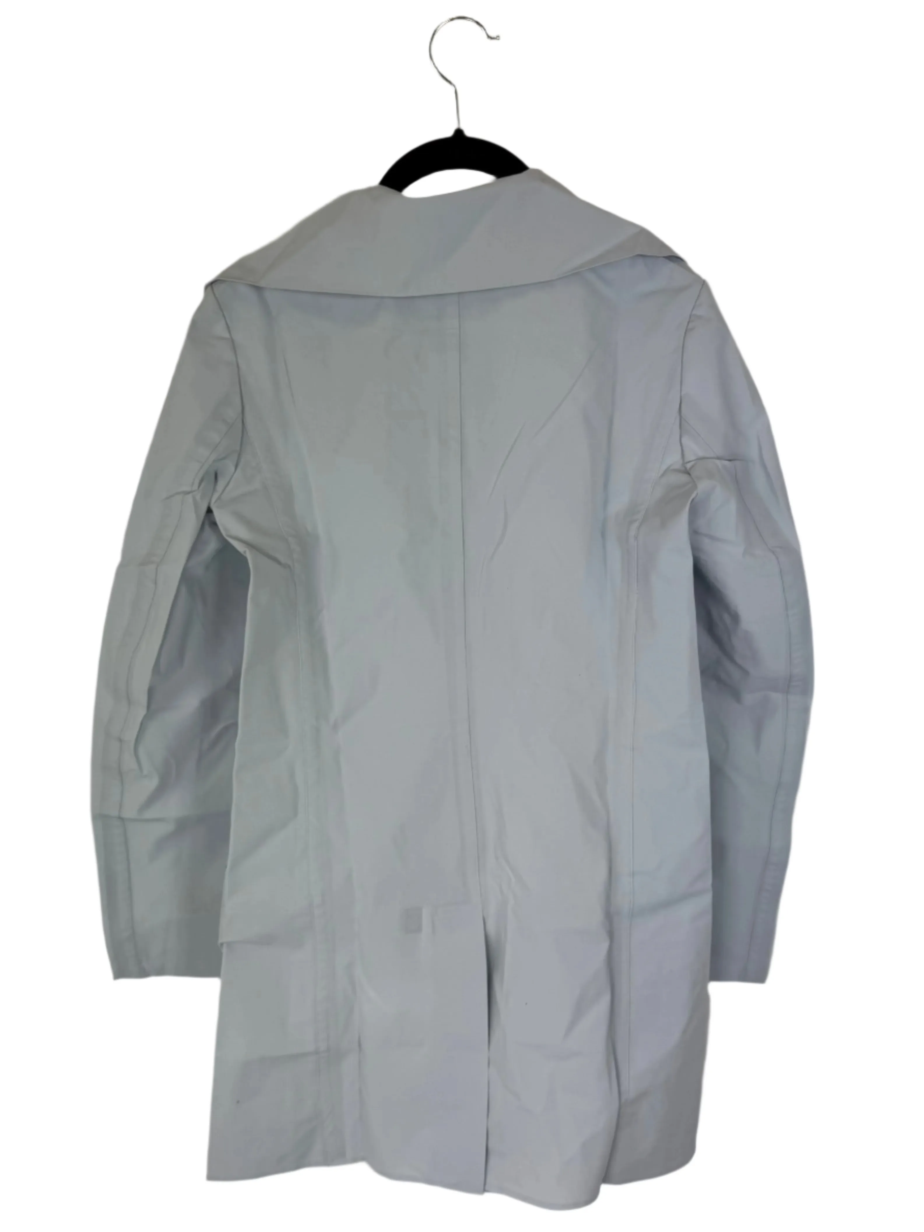 Pale Blue Button Down Raincoat - Size 0 - 6