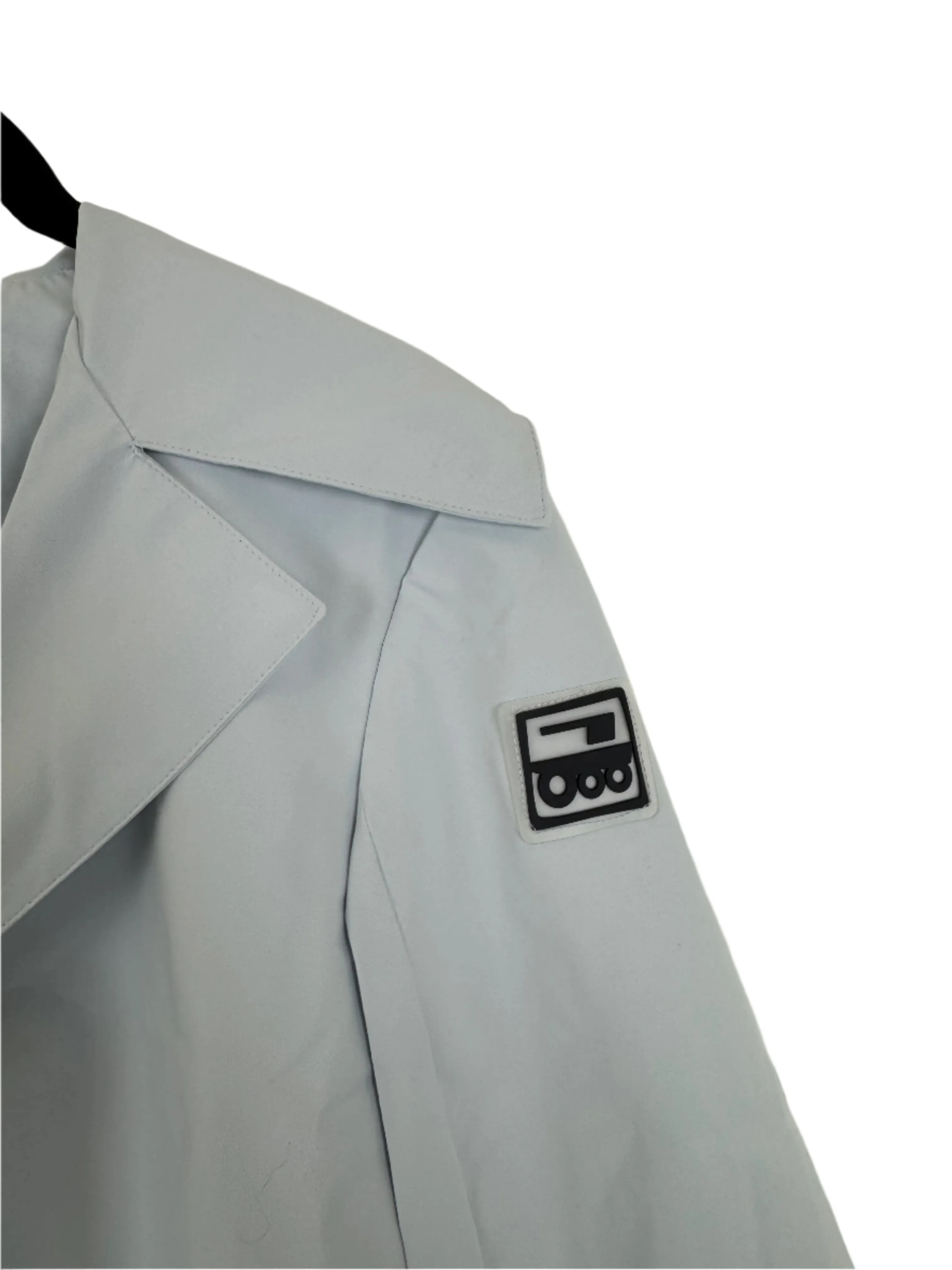 Pale Blue Button Down Raincoat - Size 0 - 6