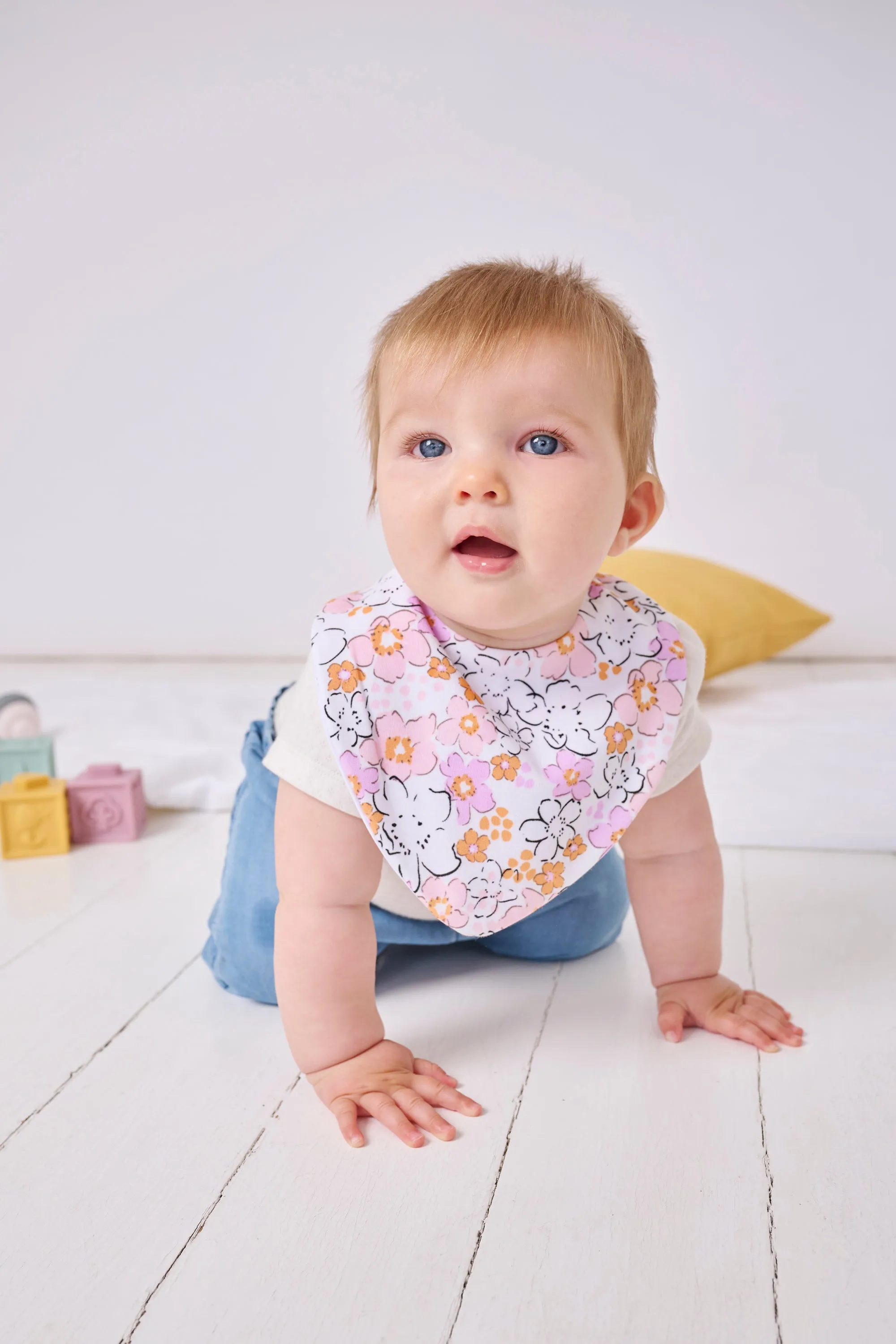 Pastel Floral Waterproof Dribble Bib