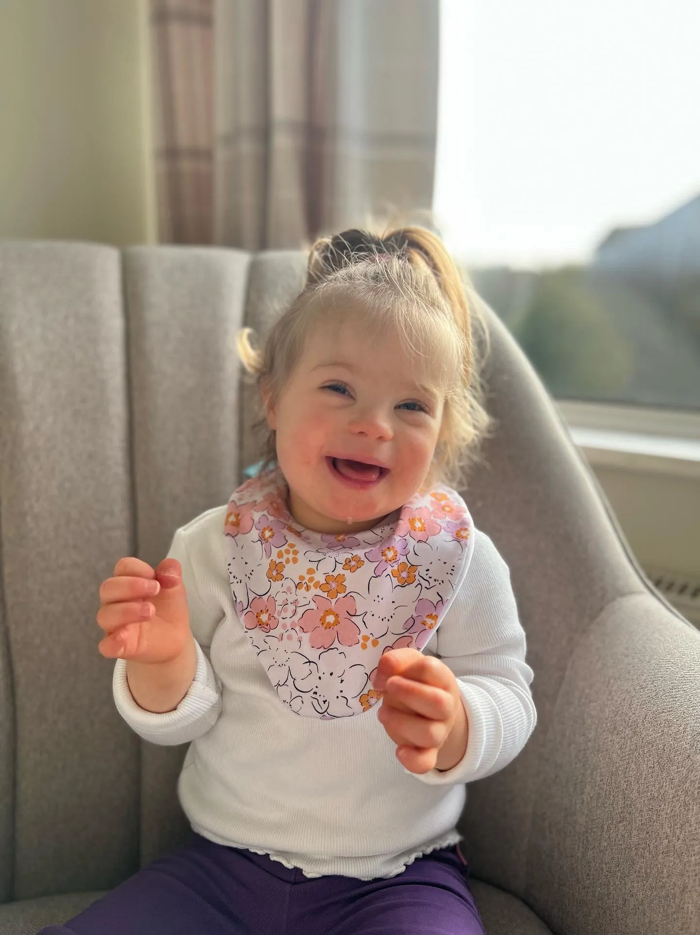 Pastel Floral Waterproof Dribble Bib