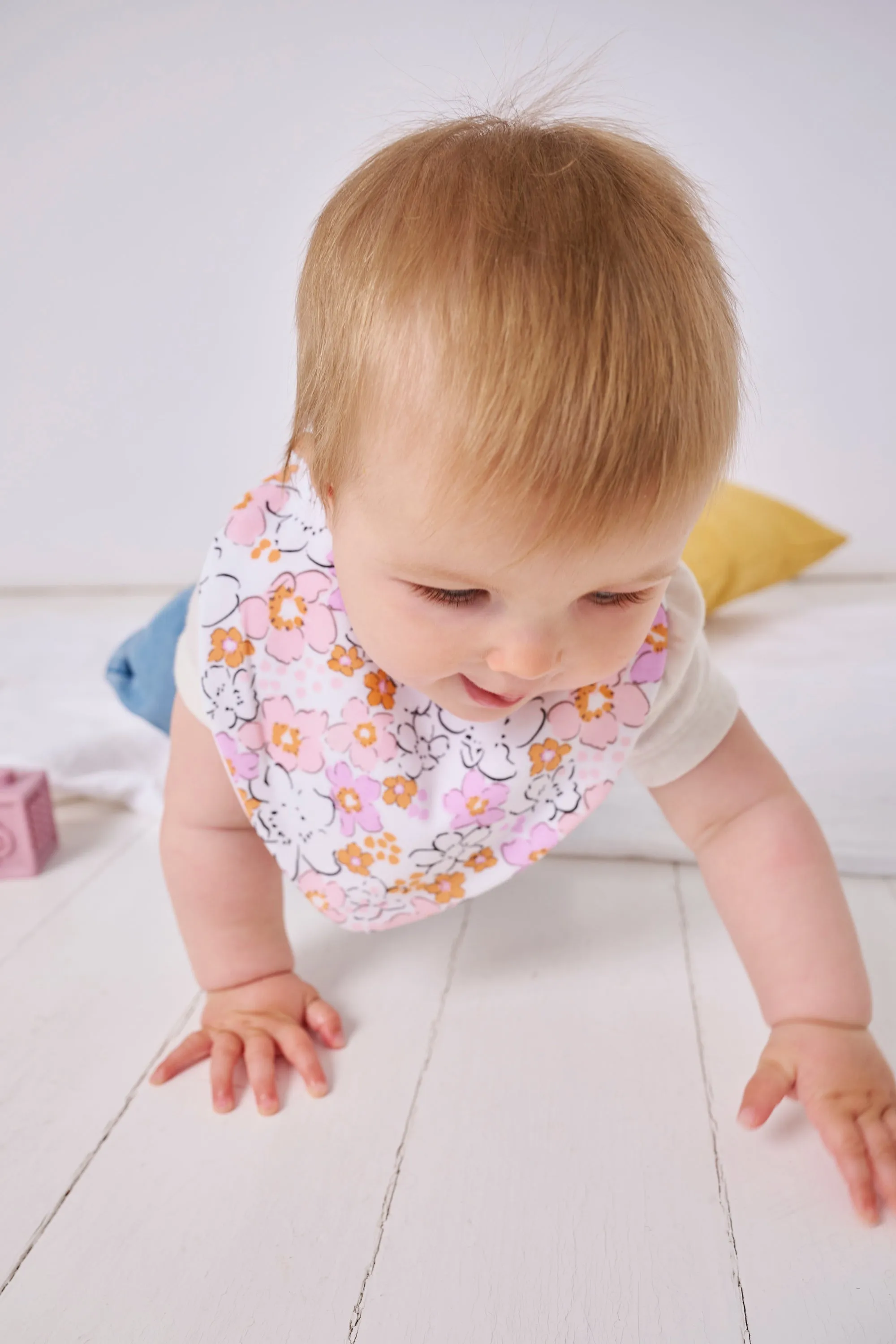 Pastel Floral Waterproof Dribble Bib