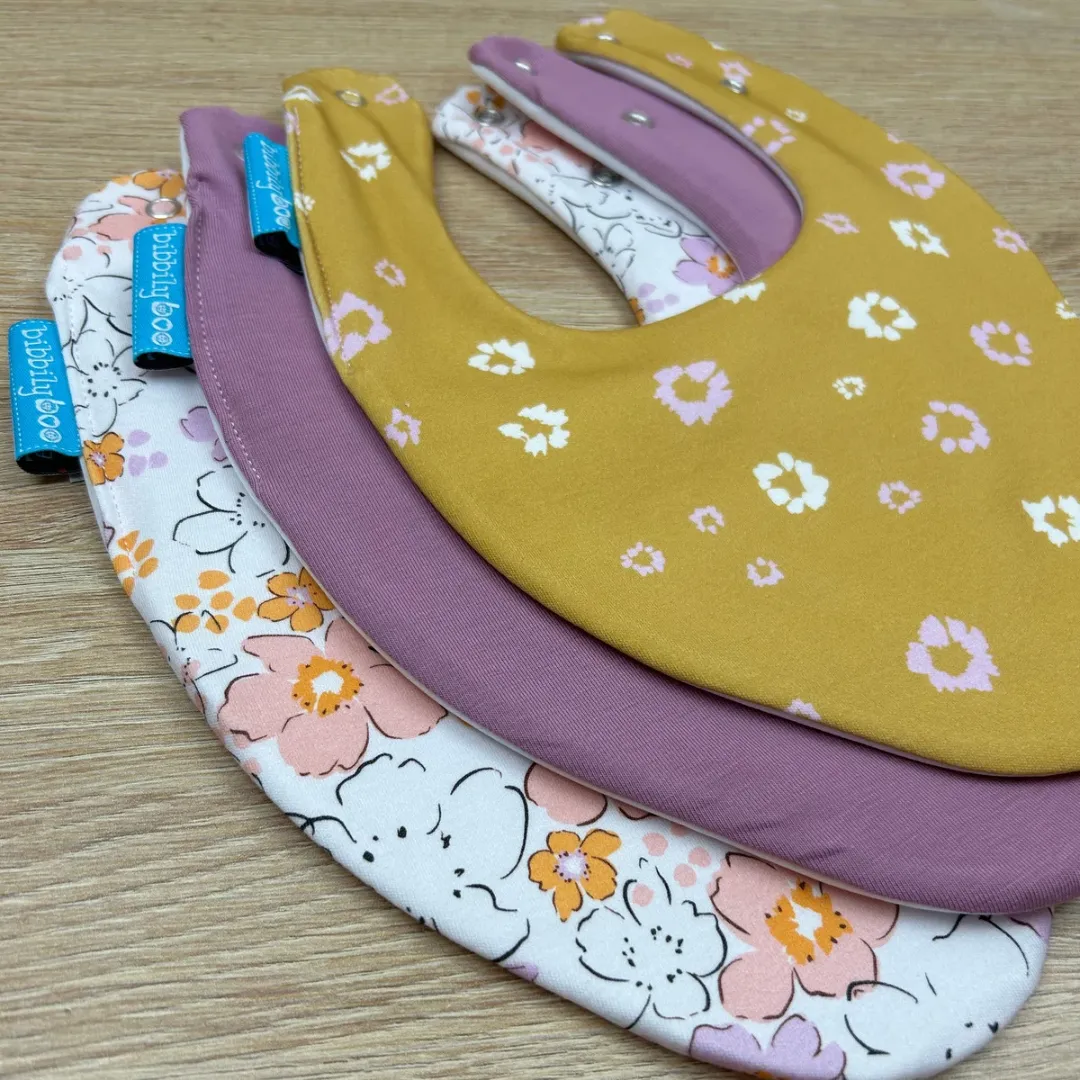 Pastel Floral Waterproof Dribble Bib