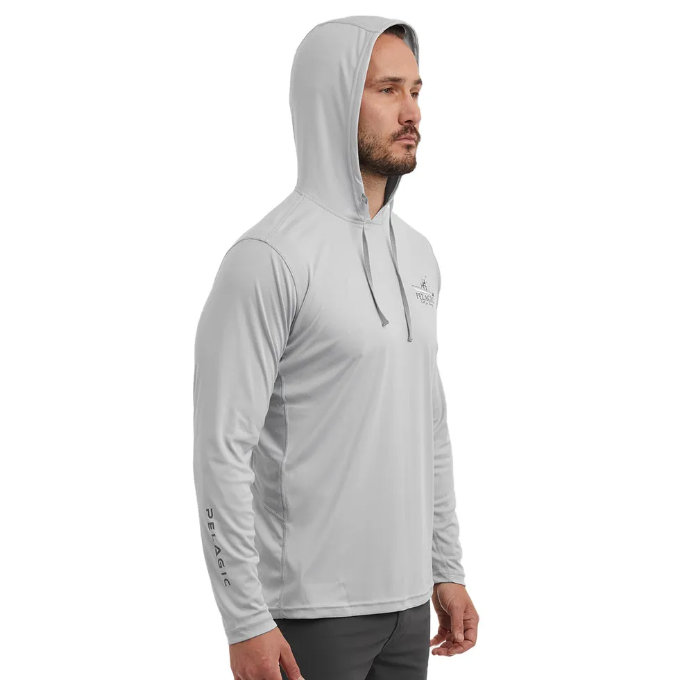 Pelagic Gear -  Vaportek Let's Go Hooded Fishing Shirt - Light Grey