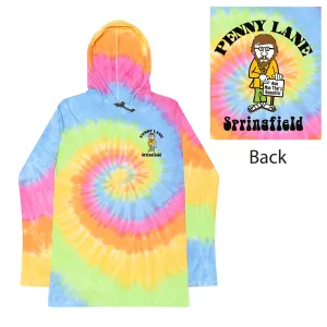 Penny Lane Guy Zen Rainbow Tie Dye Hooded L-Sleeve Shirt