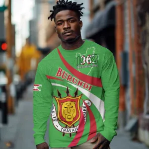 Personalized Burundi Long Sleeve Shirt 63rd Anniversary of Independence LT15