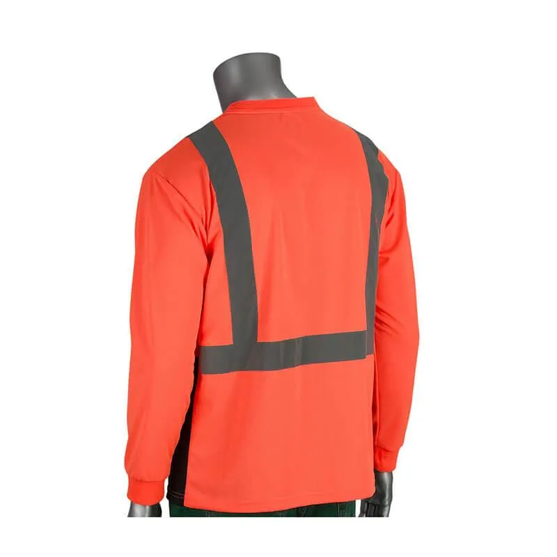 PIP ANSI Type R Class 2 Black Bottom Shirt w/50  UPF 312-1350B