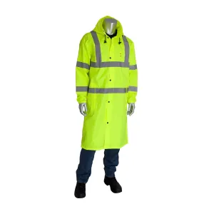 PIP Hooded Long Reflective Raincoat 353-1048