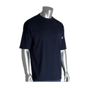 PIP Navy Blue FR Short Sleeve T-Shirt 385-FRSSNV