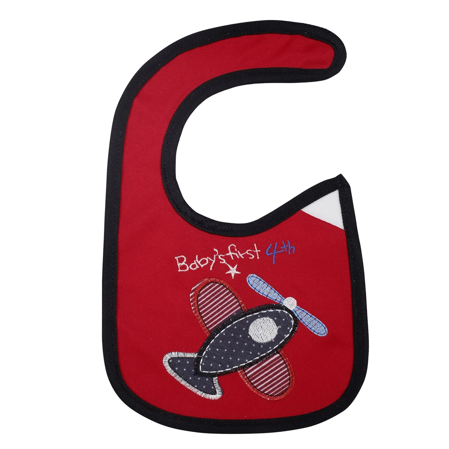Plane And Elephant Multicolour 3 Pk Bibs