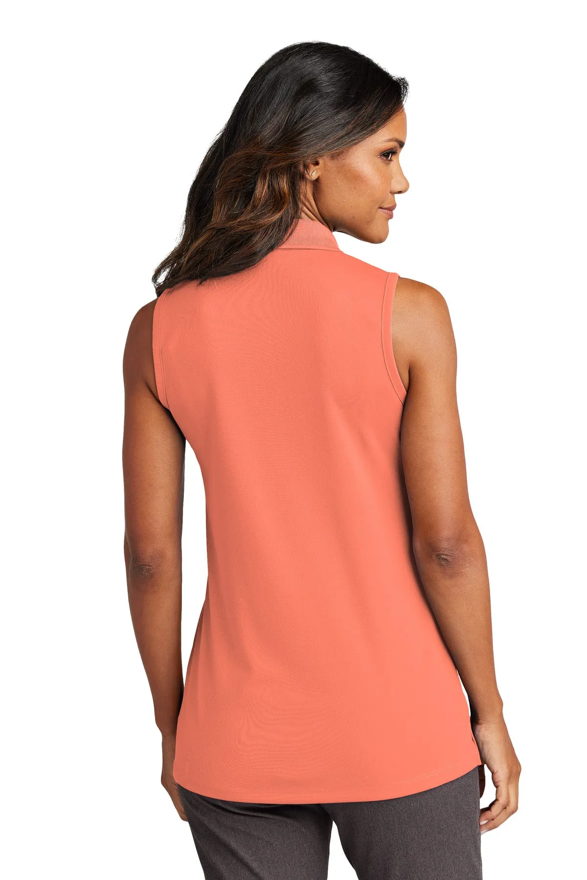 Port Authority Women's Dry Zone UV Micro-Mesh Sleeveless Polo LK110SV Coral Splash