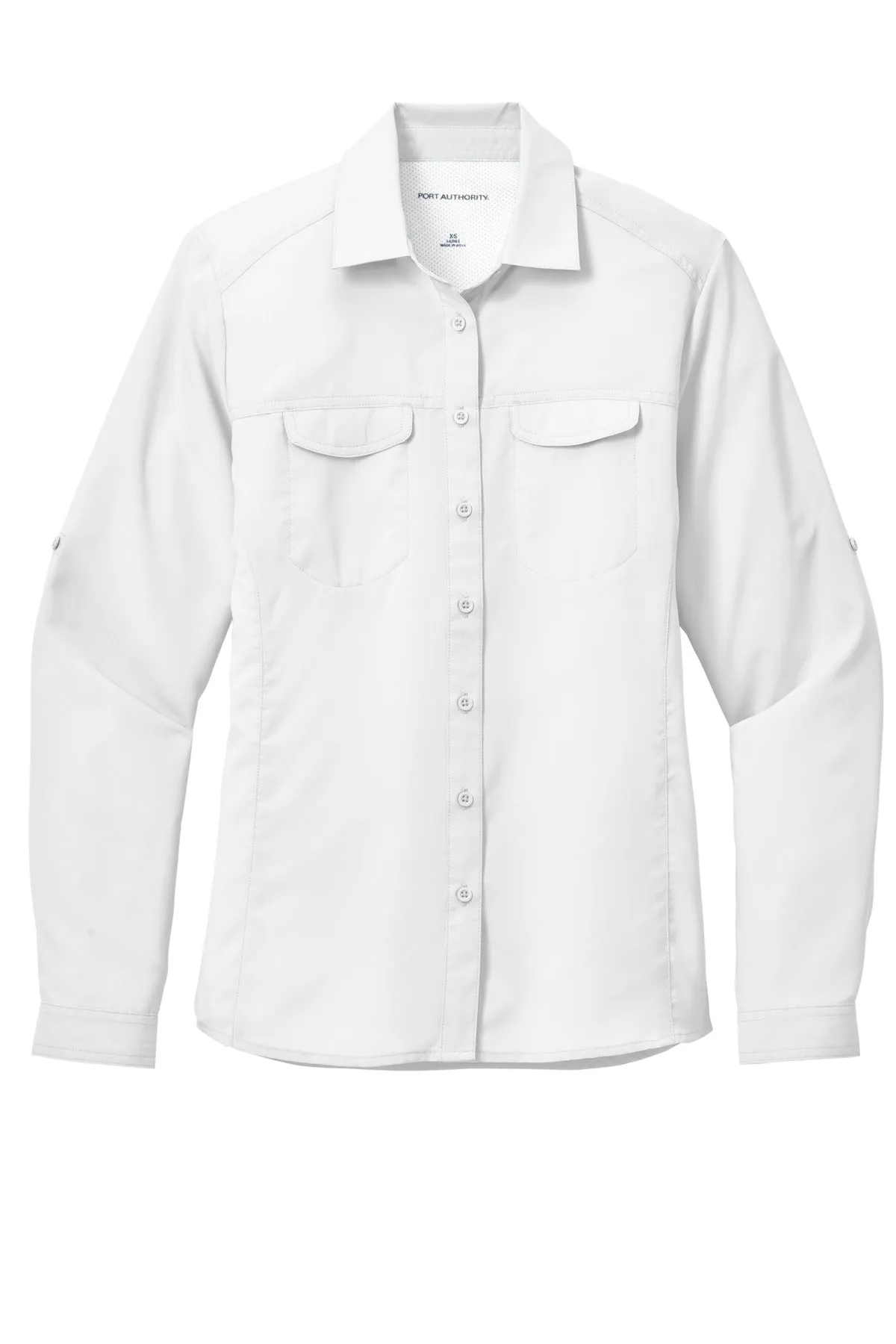 Port Authority Women's Long Sleeve UV Daybreak Shirt LW960 White