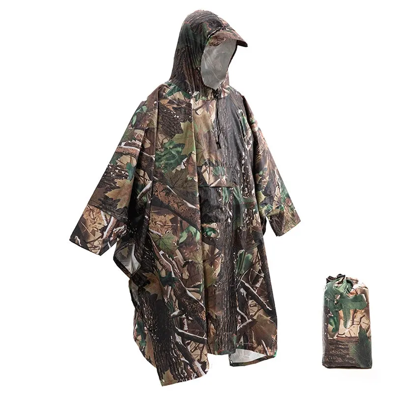 Portable 3-in-1 Multifunctional Raincoat Poncho Mat - Durable Rain Gear for Hiking and Camping