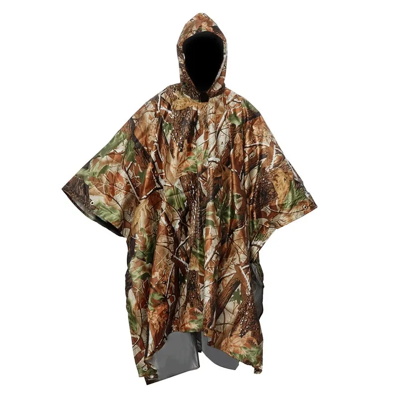 Portable 3-in-1 Multifunctional Raincoat Poncho Mat - Durable Rain Gear for Hiking and Camping