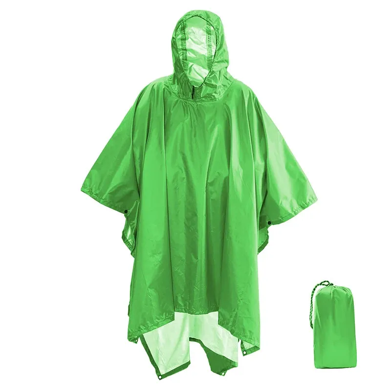 Portable 3-in-1 Multifunctional Raincoat Poncho Mat - Durable Rain Gear for Hiking and Camping