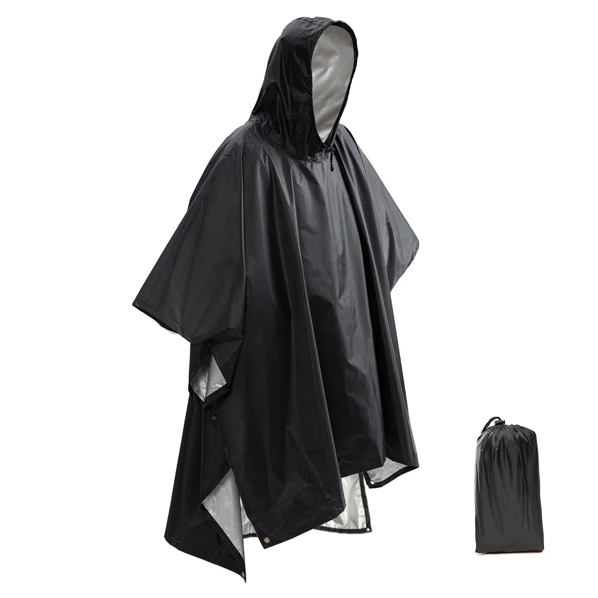 Portable 3-in-1 Multifunctional Raincoat Poncho Mat - Durable Rain Gear for Hiking and Camping