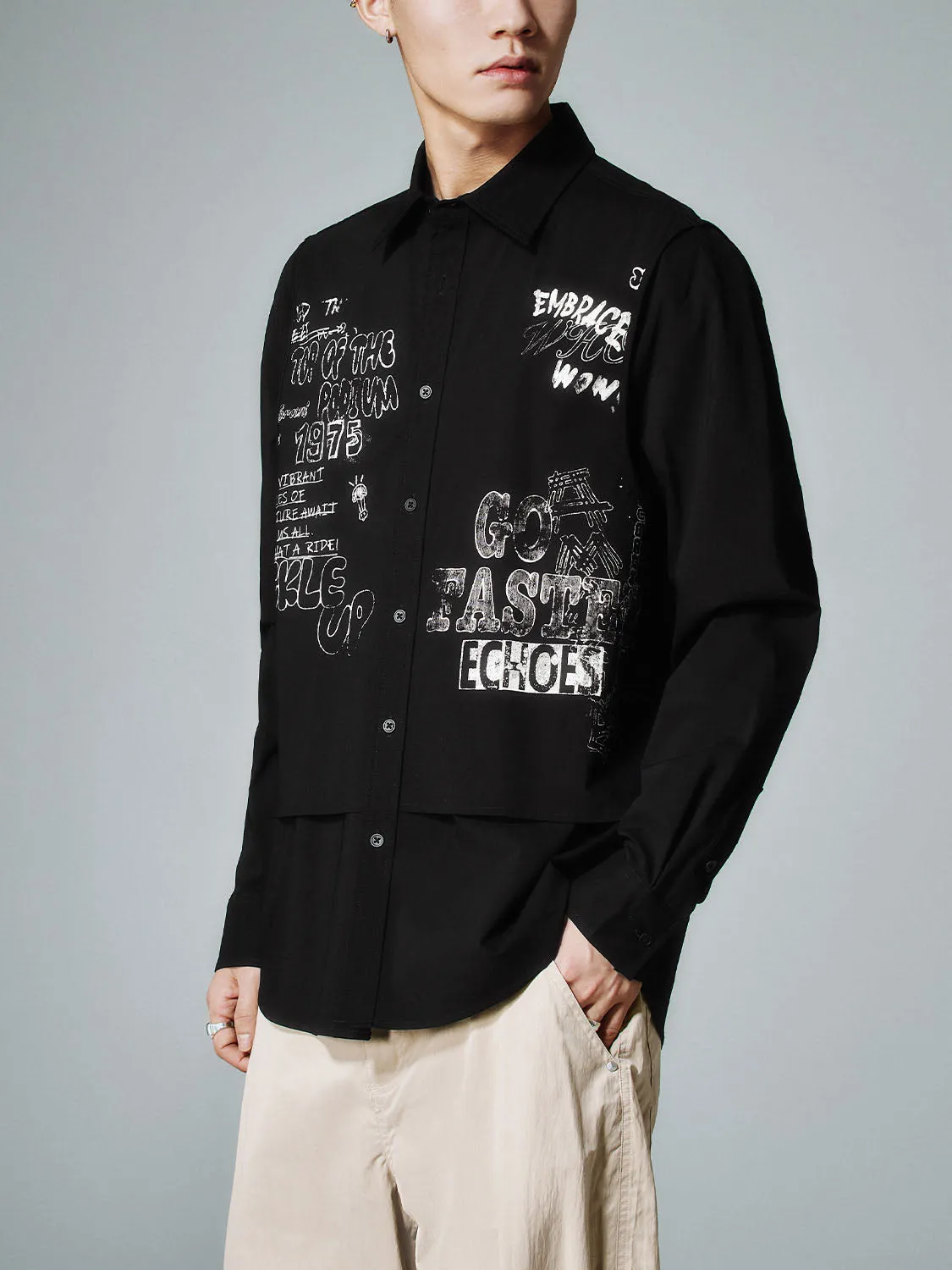 Printed Long Sleeve Shirts