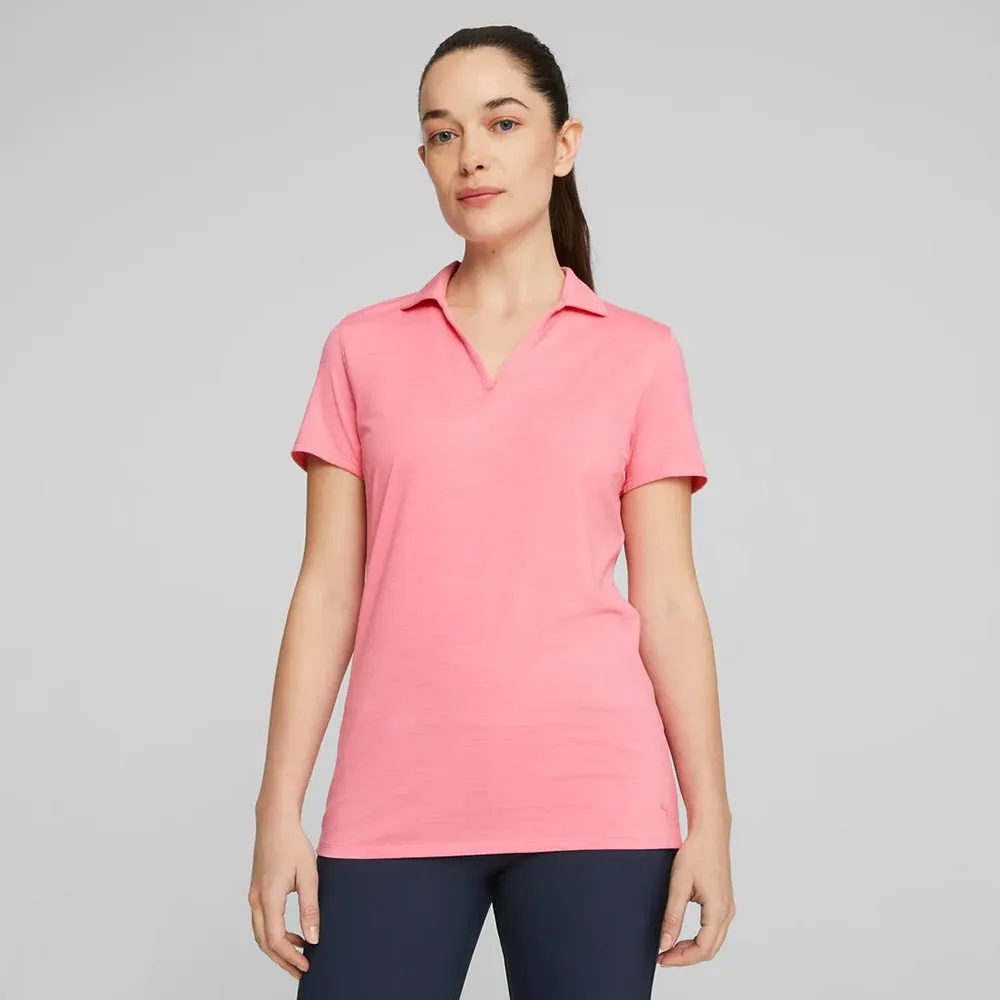 Puma Womens CLOUDSPUN Coast Polo - Strawberry Burst Heather