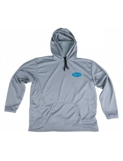 Radar UV Solar Barrier Hoodie w/ Neck Gaiter - Grey - Large