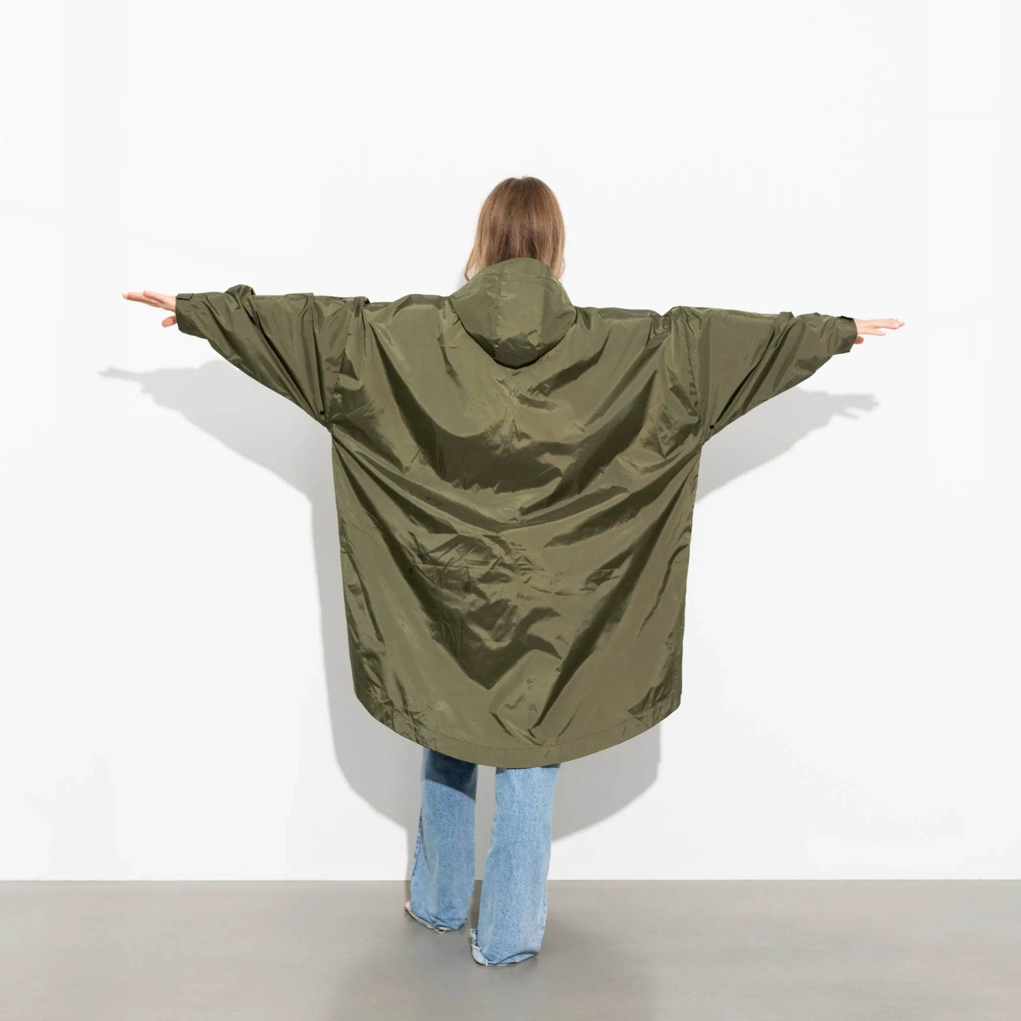 Raincoat solid olive