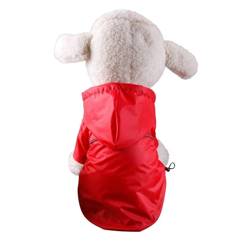 Reflective Hooded Raincoat for Small and Large Dogs and Cats