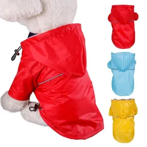 Reflective Hooded Raincoat for Small and Large Dogs and Cats