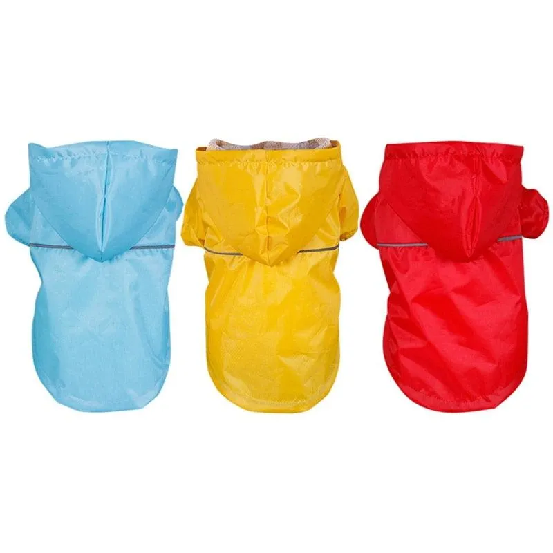 Reflective Hooded Raincoat for Small and Large Dogs and Cats