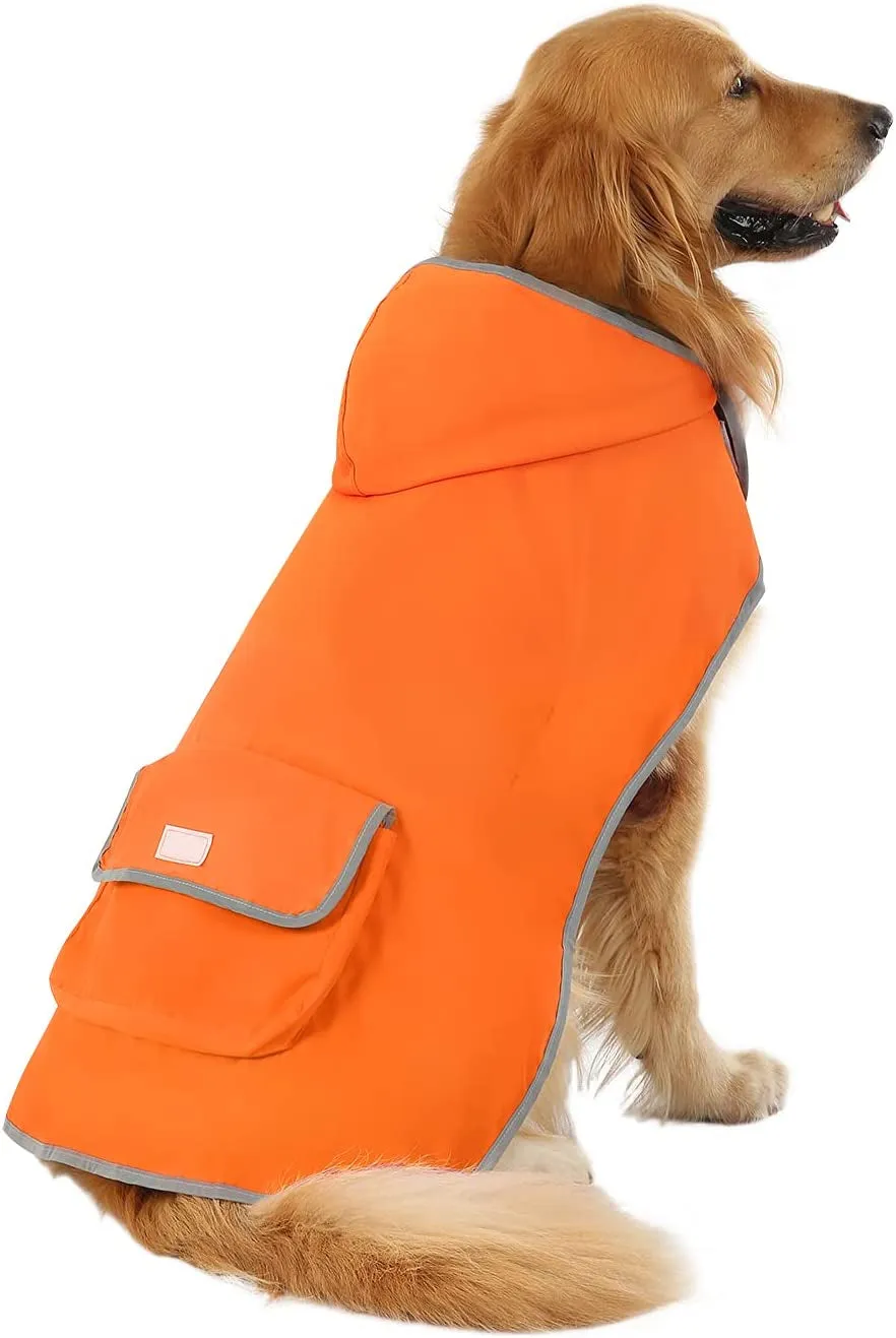 Reversible Hooded Dog Raincoat – Waterproof Poncho